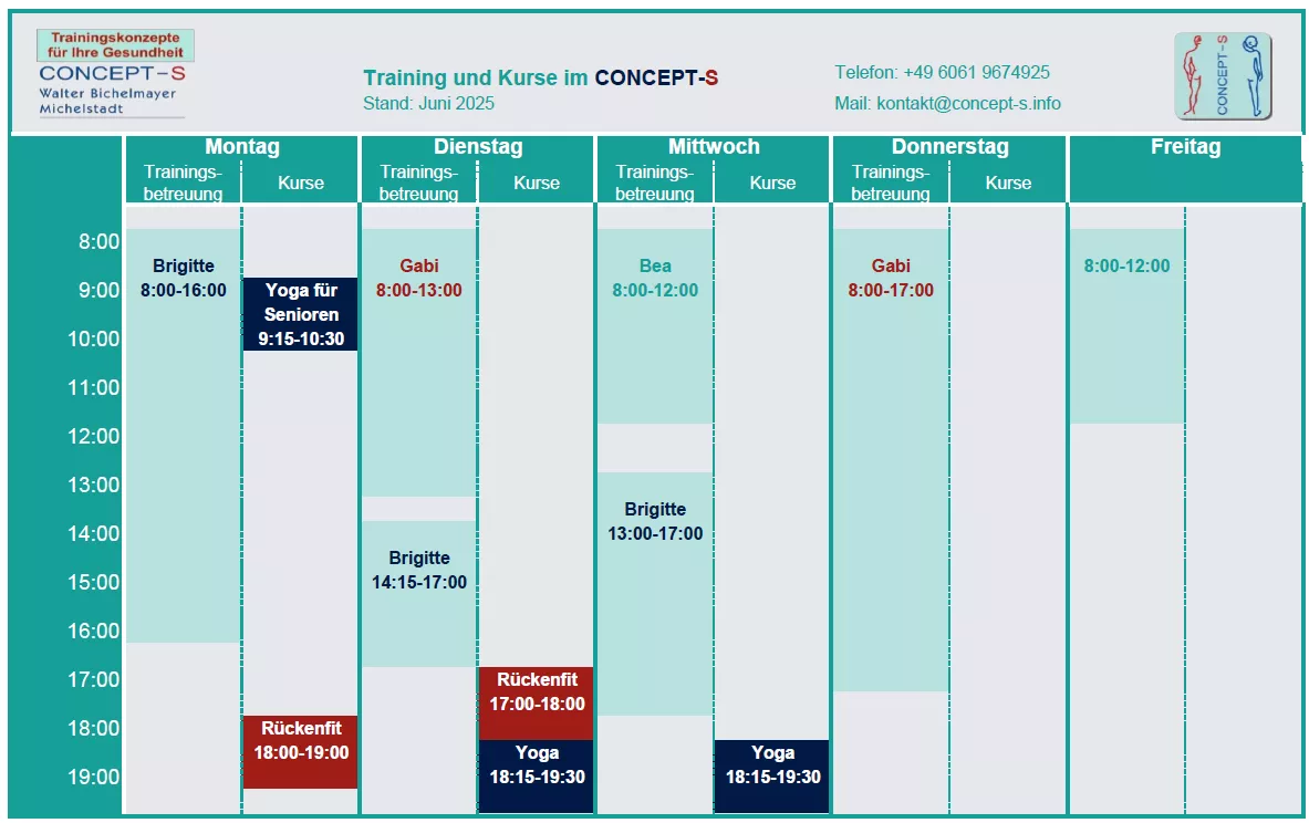 Trainingsplan Concept-S